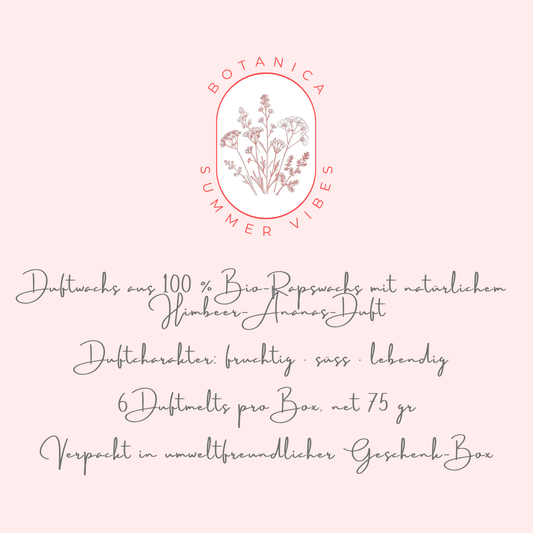 BOTANICA summer vibes - Himbeer Ananas Duftwachs