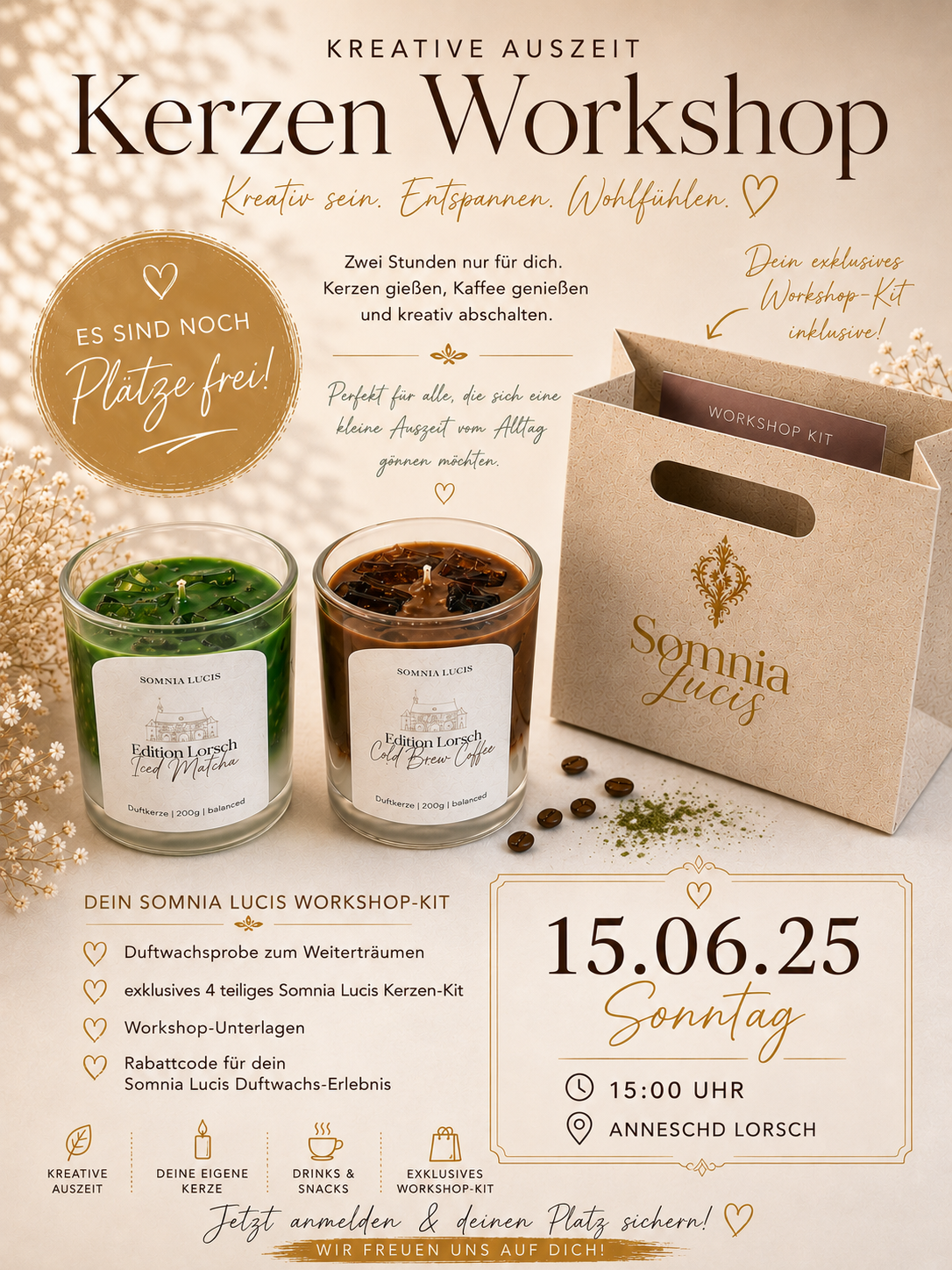Kerzen Workshop in Lorsch – Kreative Auszeit am 14. Juni