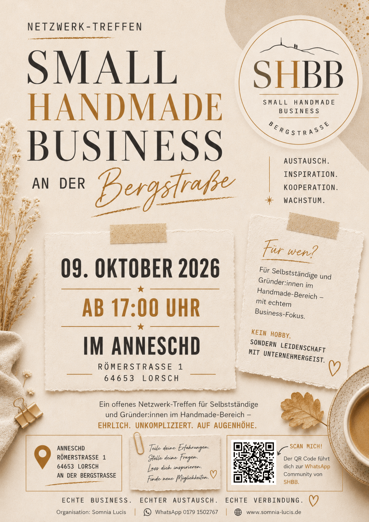 2. Netzwerktreffen Small Handmade Business Bergstraße - Somnia Lucis