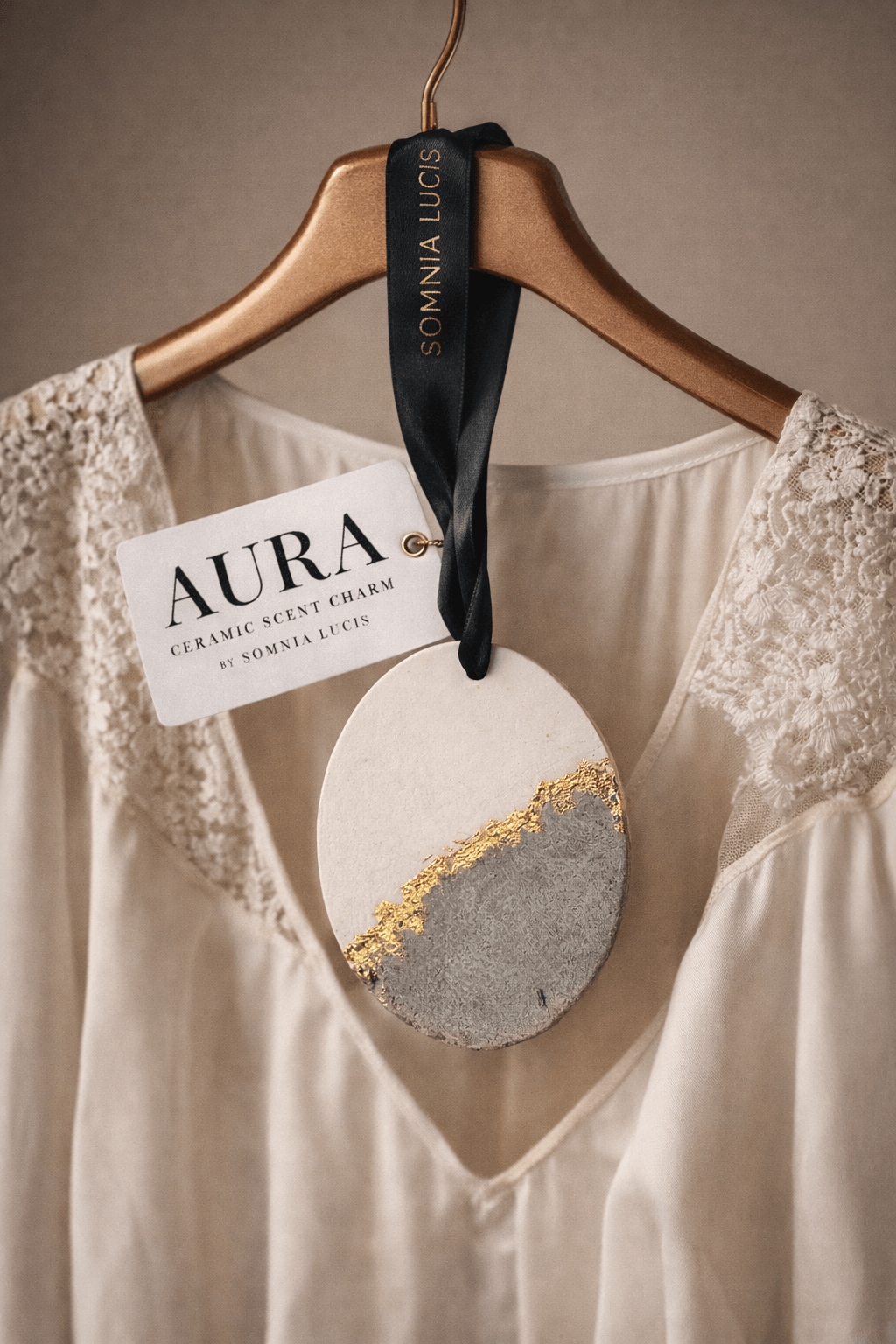 AURA Nº 1 Ceramic Scent Stone urban grey - Somnia Lucis