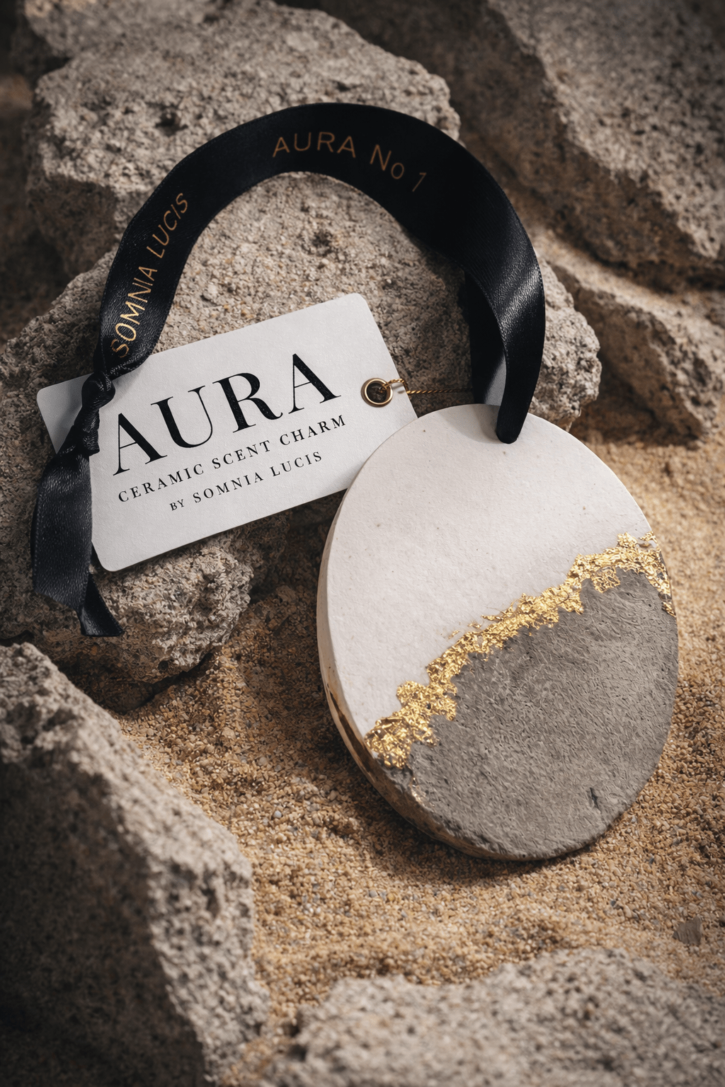 AURA Nº 1 Ceramic Scent Stone urban grey - Somnia Lucis