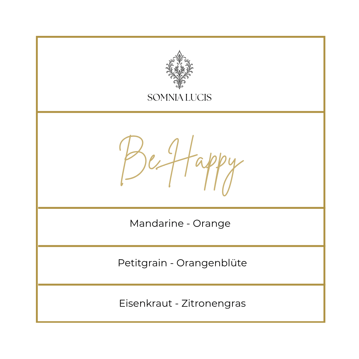 BOTANICA be happy - Mandarine Orange Duftkerze - Somnia Lucis