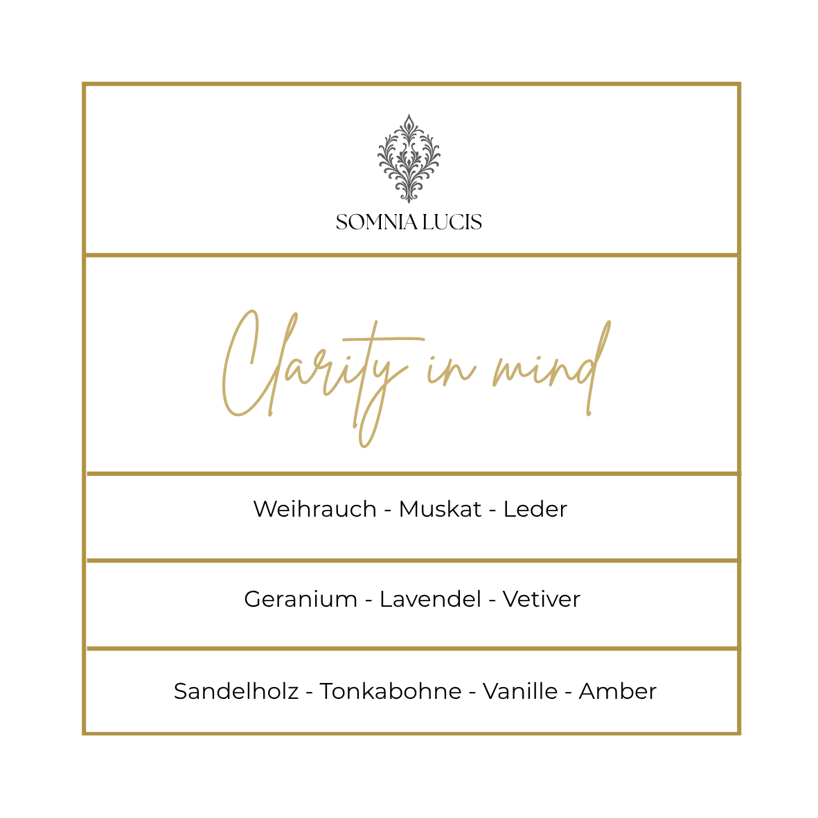 BOTANICA clarity in mind - Weihrauch Duftkerze - Somnia Lucis