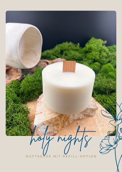 BOTANICA holy nights - Warme Hölzer Duftkerze