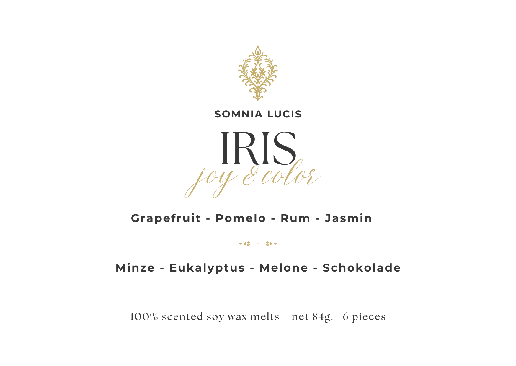 IRIS - joy & color - Duftwachs - Petite - Somnia Lucis