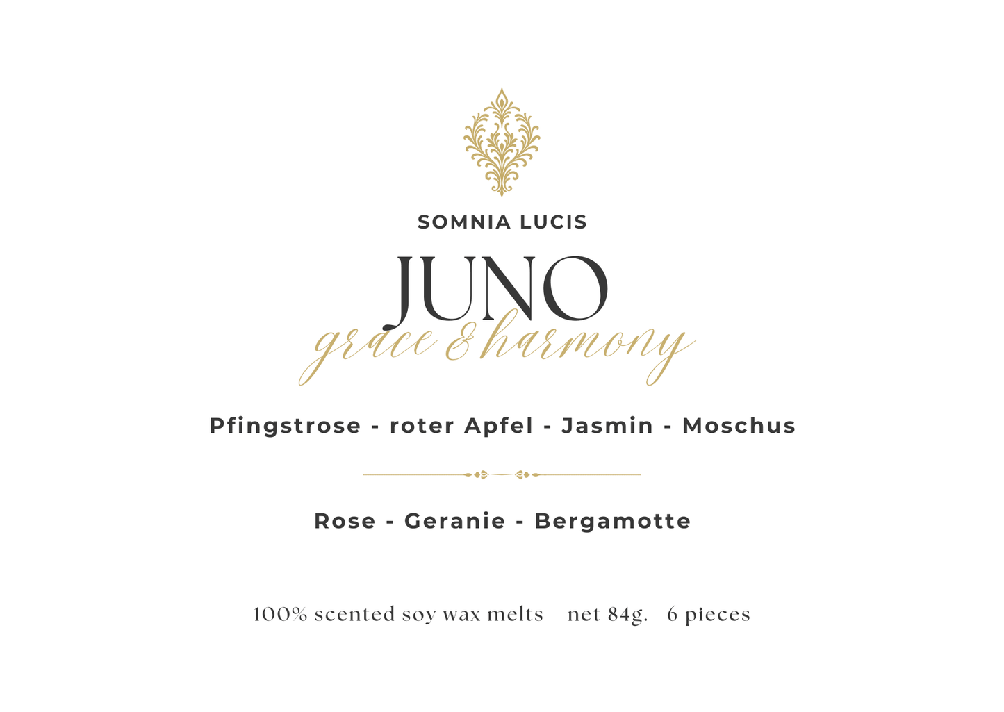 JUNO - grace & harmony - Duftwachs - Petite - Somnia Lucis