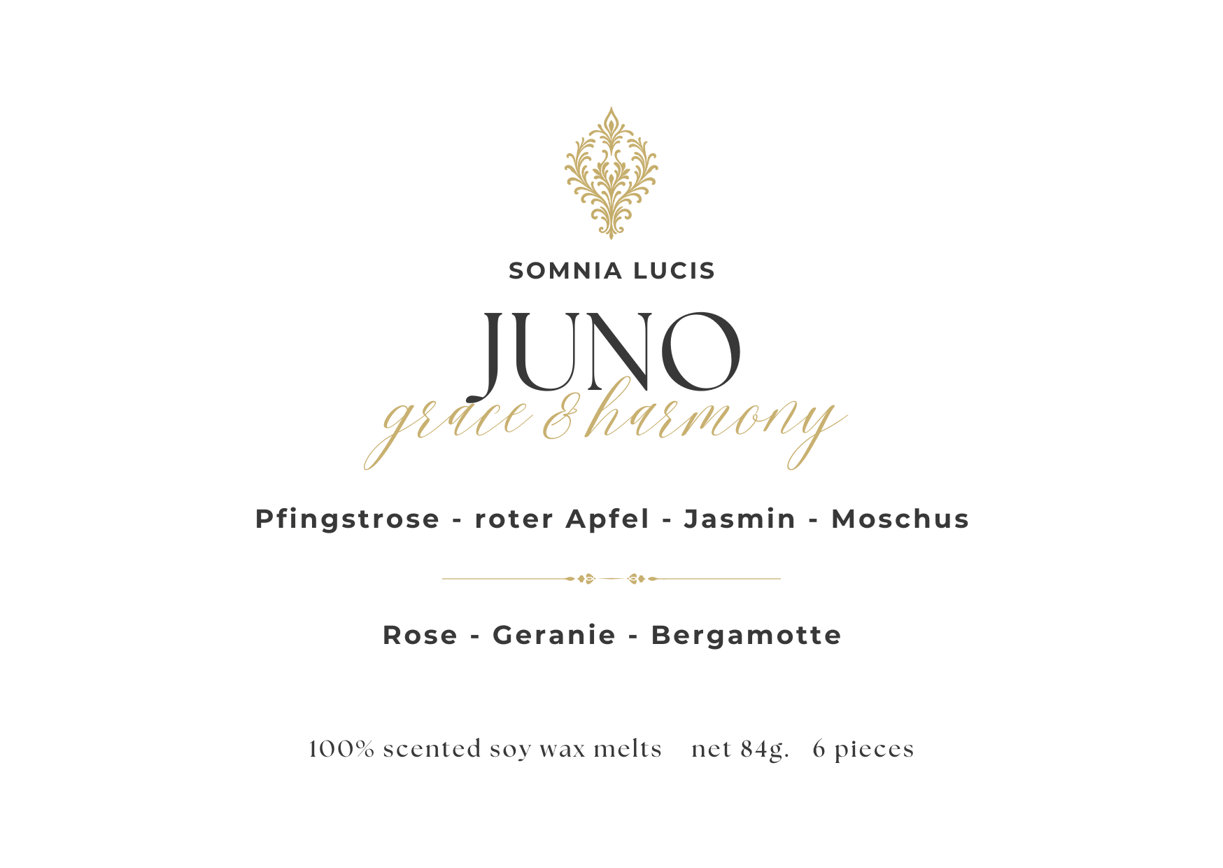 JUNO - grace & harmony - Duftwachs - Petite - Somnia Lucis