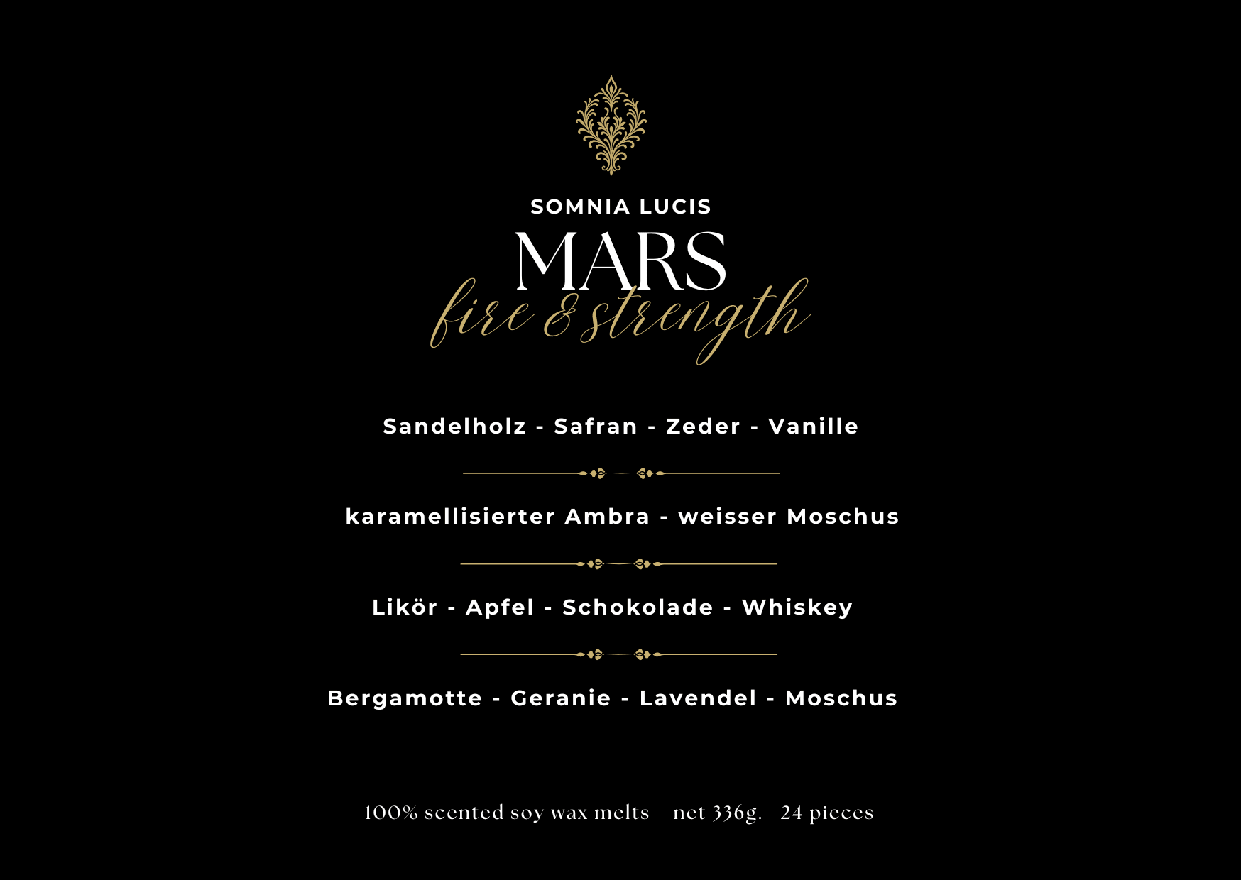 MARS - fire & strength - Duftwachs - Prestige - Somnia Lucis