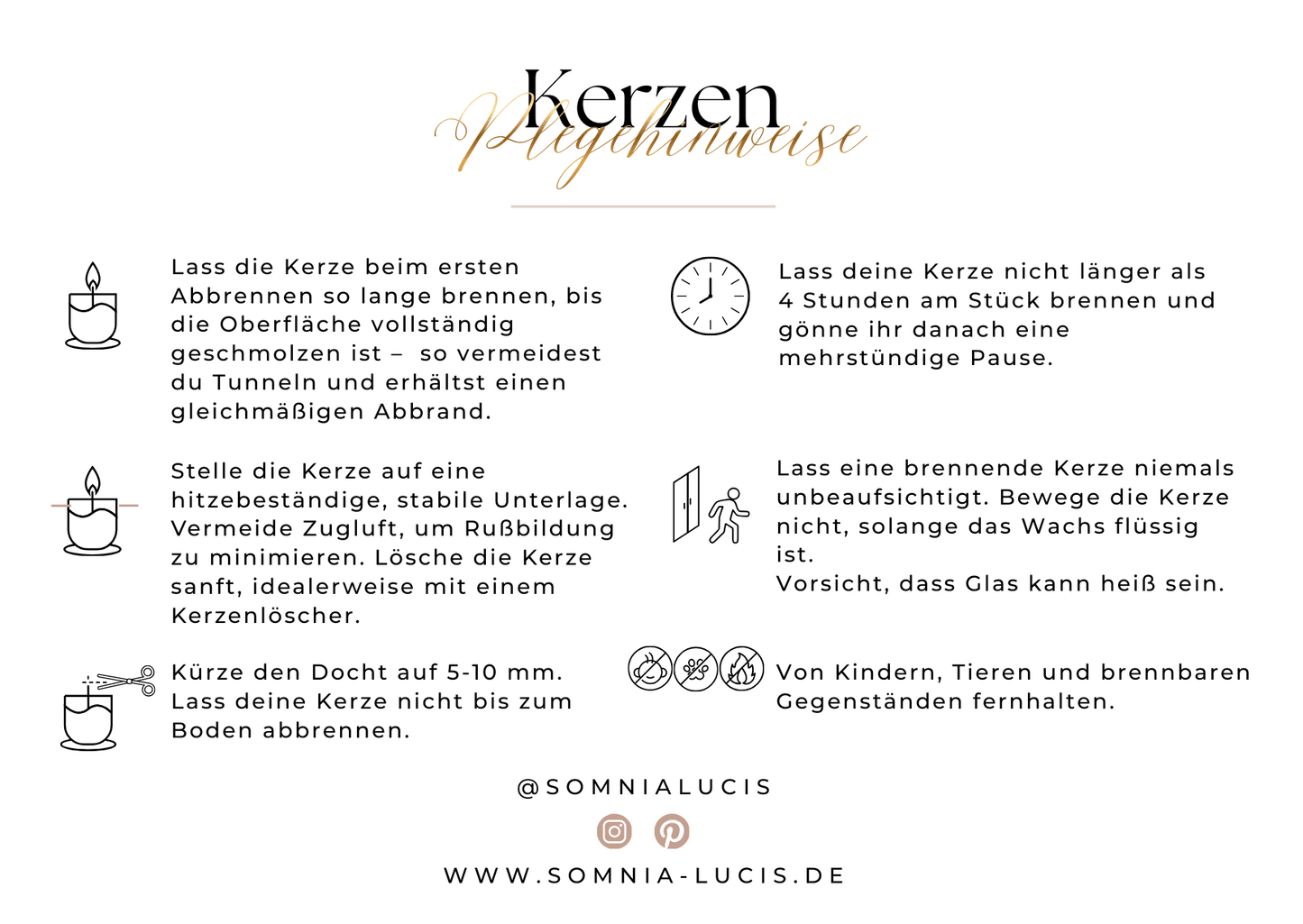 SILENS - minimalistische Stabkerze mit konischer Silhouette - Somnia Lucis