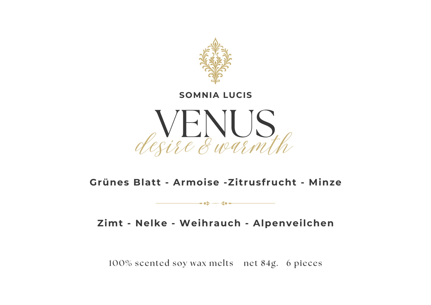VENUS - desire & warmth - Duftwachs - Petite - Somnia Lucis