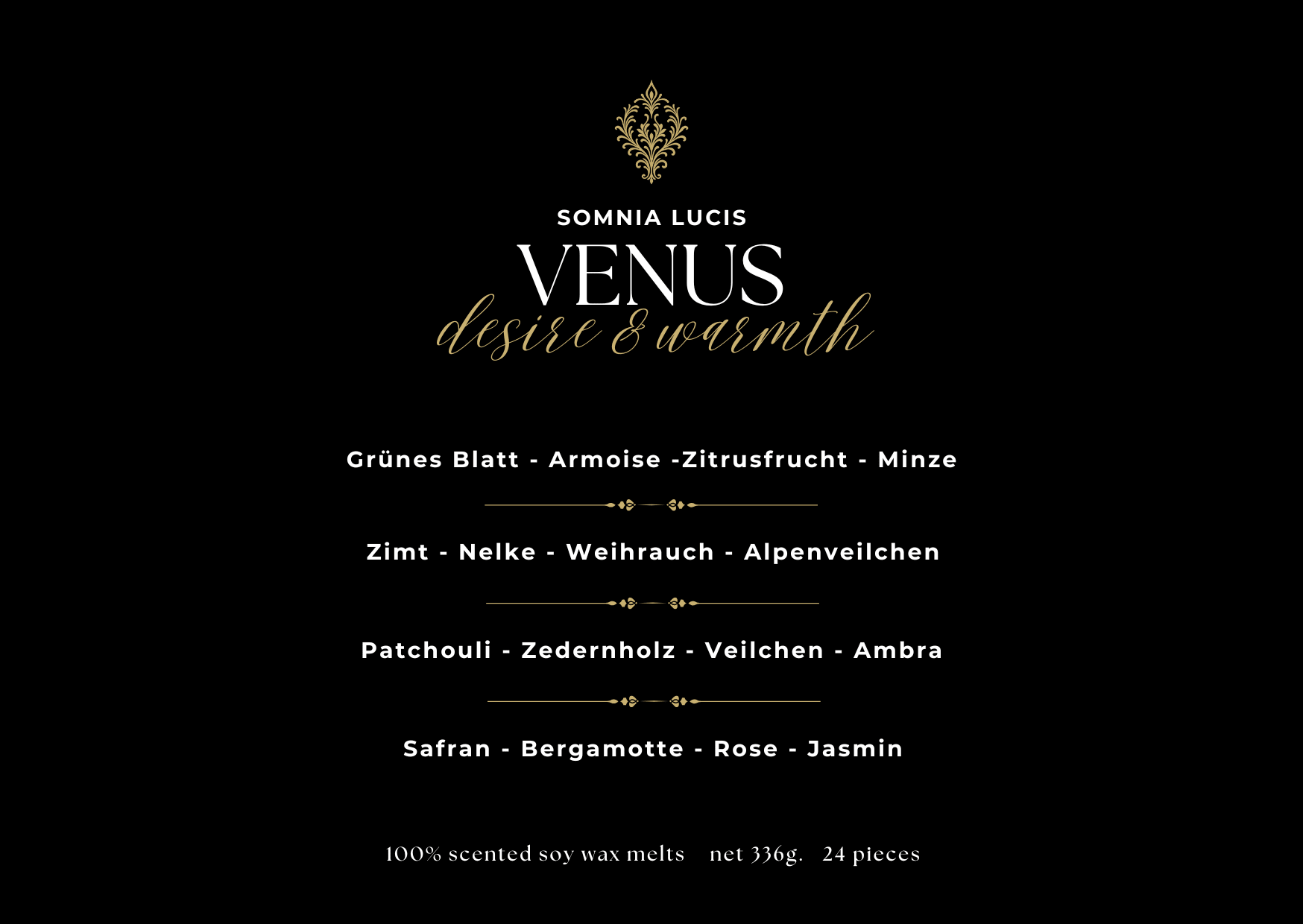 VENUS - desire & warmth - Duftwachs - Prestige - Somnia Lucis